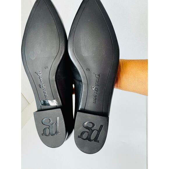 Paul Green Black Leather Ballet Flats Women’s UK 6.5 / US 9 Slip-On Pointed toe - Picture 7 of 9